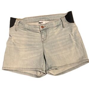 Maternity‎ shorts Isabel size 2 expanded sides NEW light blue midi pockets